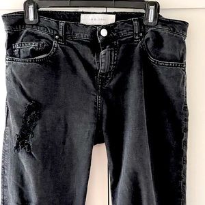 IRO Black Distressed Jeans, size 26